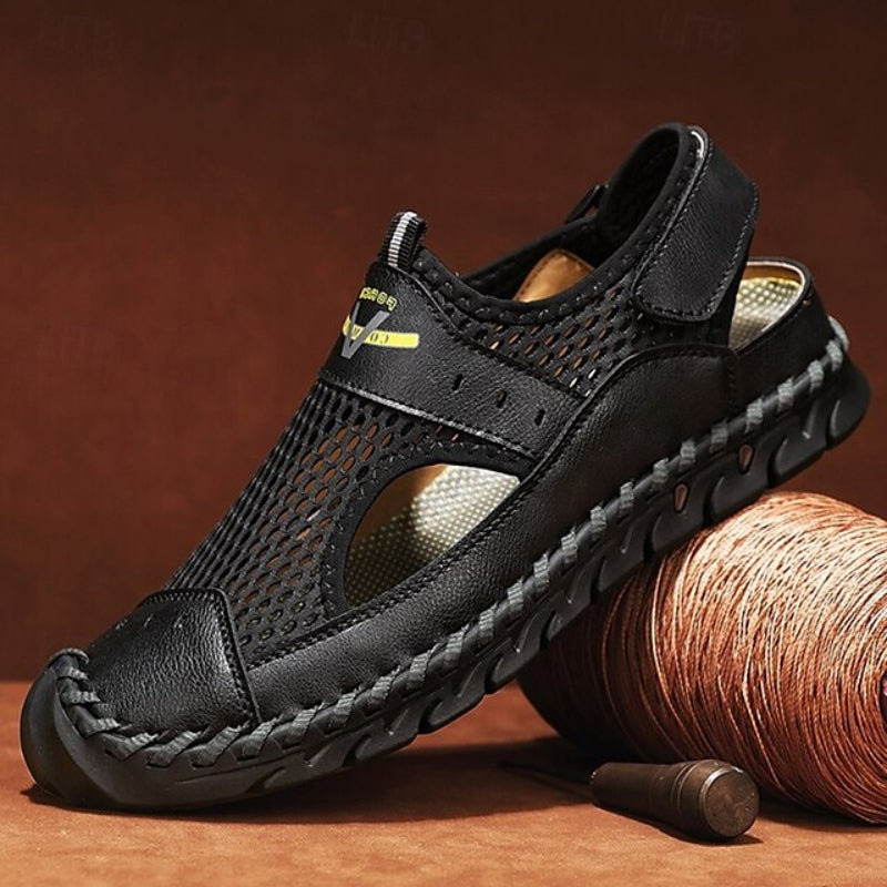 Men's lightweight mesh sandals breathable ergonomic sole everyday comfort open-toe casual footwear