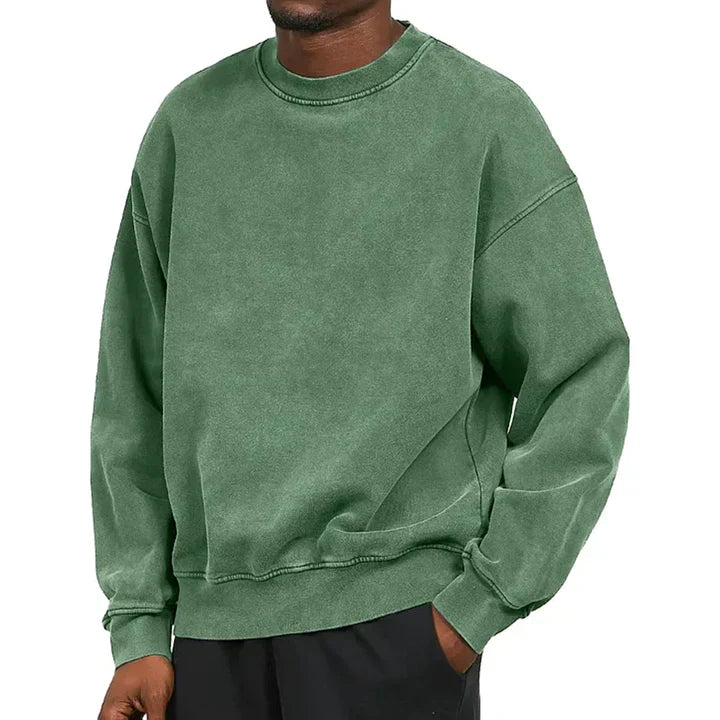 Men's gray comfort fit sweatshirt relaxed silhouette soft texture casual everyday wear