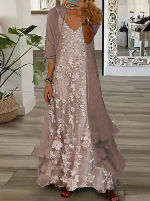 Aurélie multicolor floral print maxi dress women flowy lightweight silhouette for outdoor events