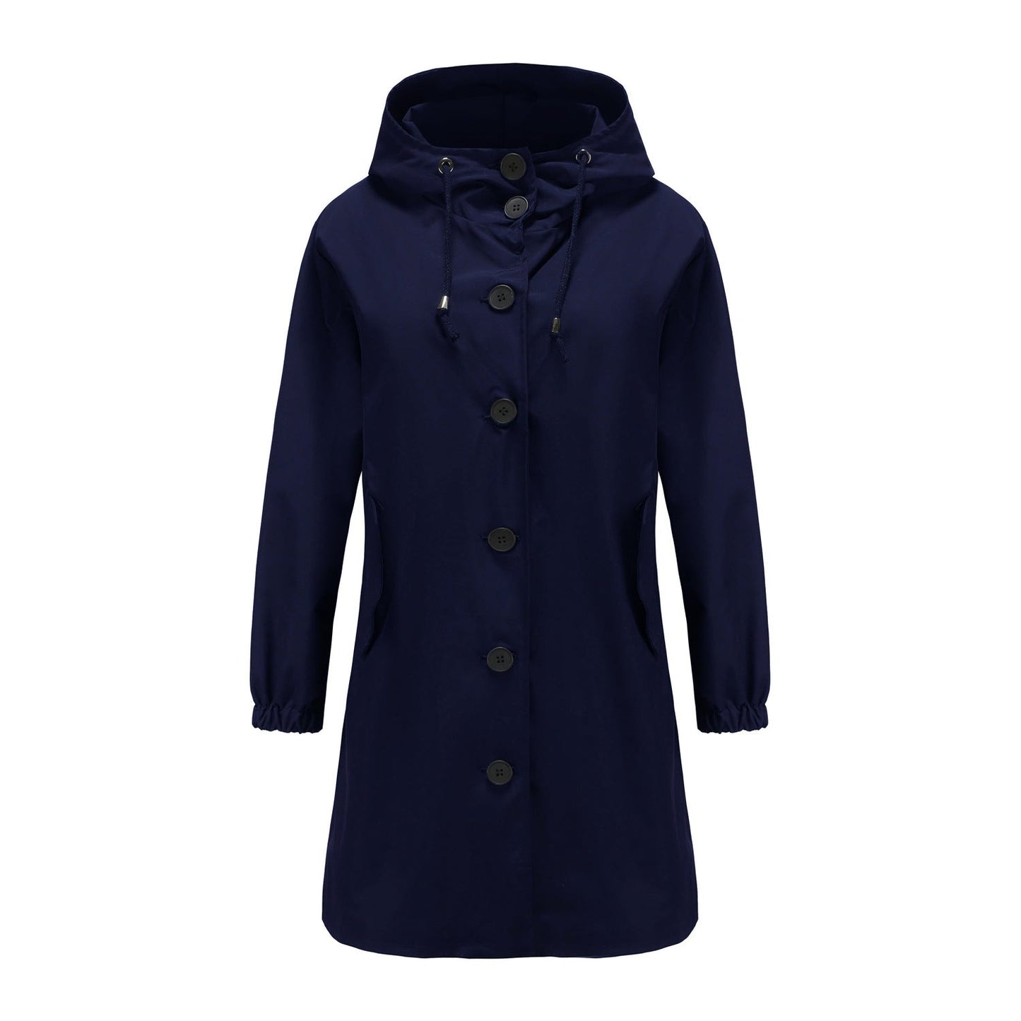 Women's long hooded parka loose fit urban style with adjustable drawstring hood weatherproof warmth