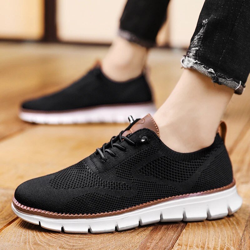 Gerard breathable lightweight sneakers in neutral tones, slip-on casual style with mesh upper for all-day comfort