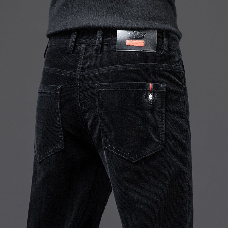 Men's Elijah straight-cut dress pants in fine fabric with refined finish and optimal comfort