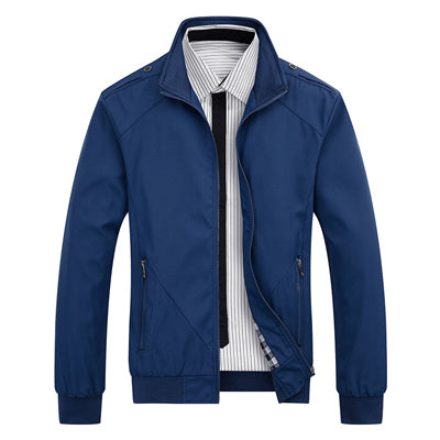 Men's casual tailored fit jacket with checked interior lining for modern urban style
