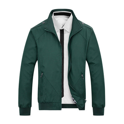 Men's casual tailored fit jacket with checked interior lining for modern urban style