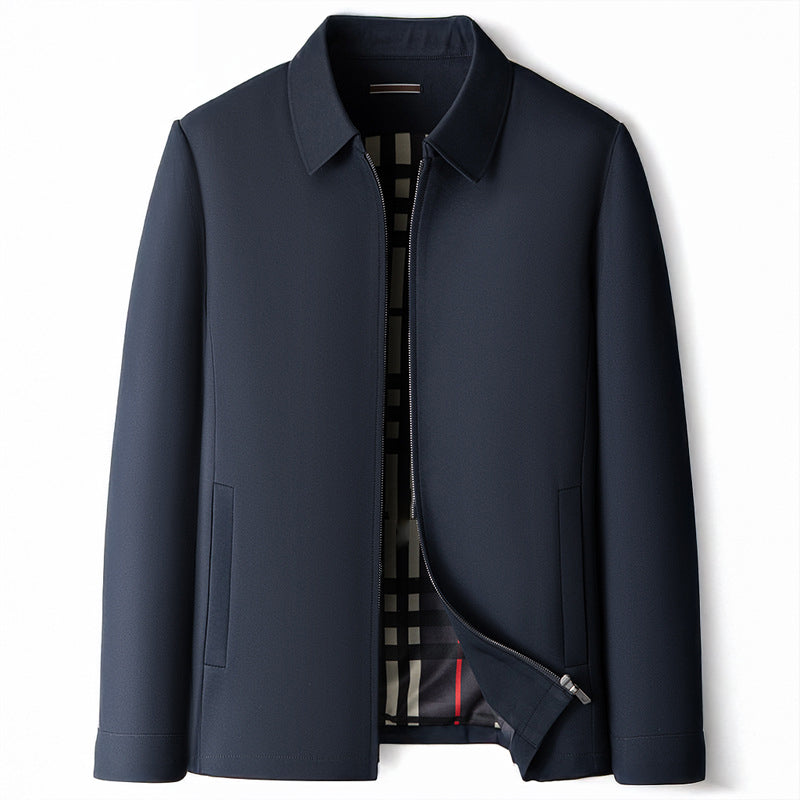 Adolfo Conti lightweight windbreaker jacket moisture-repellent zip-up in clean modern city commuter style