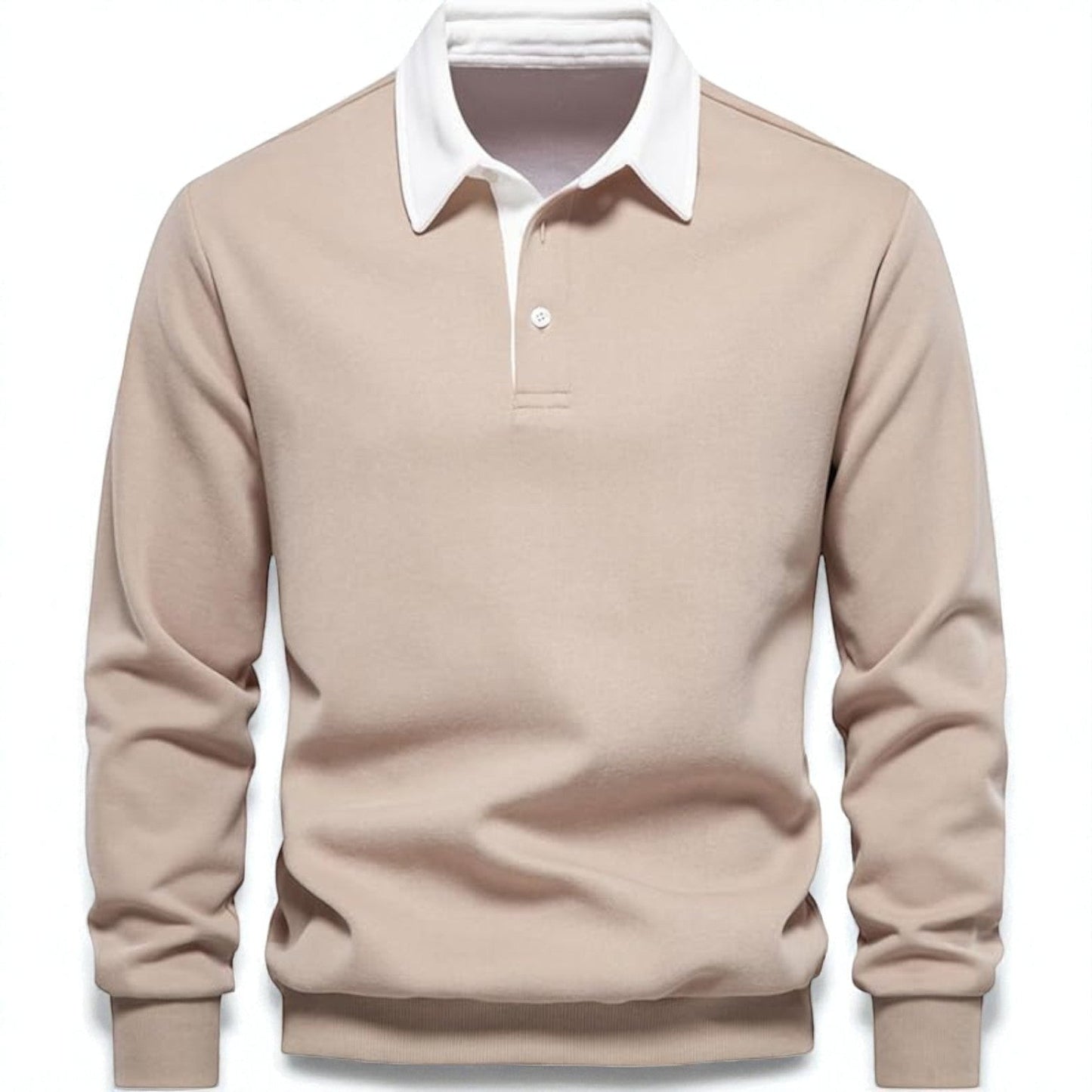 Men's Adrian long sleeve polo sweater soft breathable knit with structured collar casual refined style
