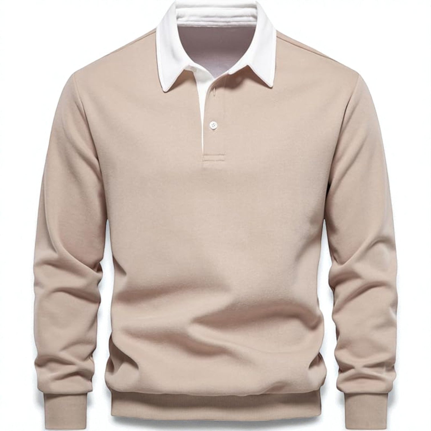 Men's Adrian long sleeve polo sweater soft breathable knit with structured collar casual refined style