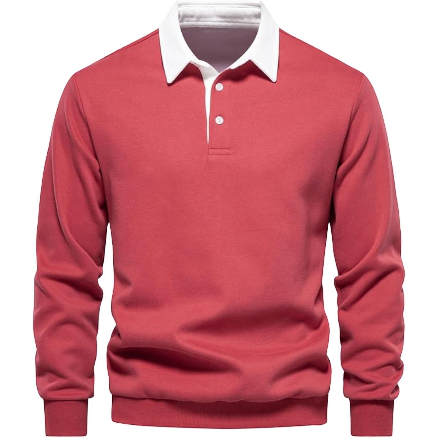 Men's Adrian long sleeve polo sweater soft breathable knit with structured collar everyday comfort