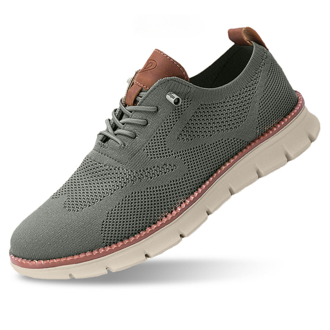 Senzova urban sneakers breathable knit upper gray removable honeycomb foam insole all-day comfort