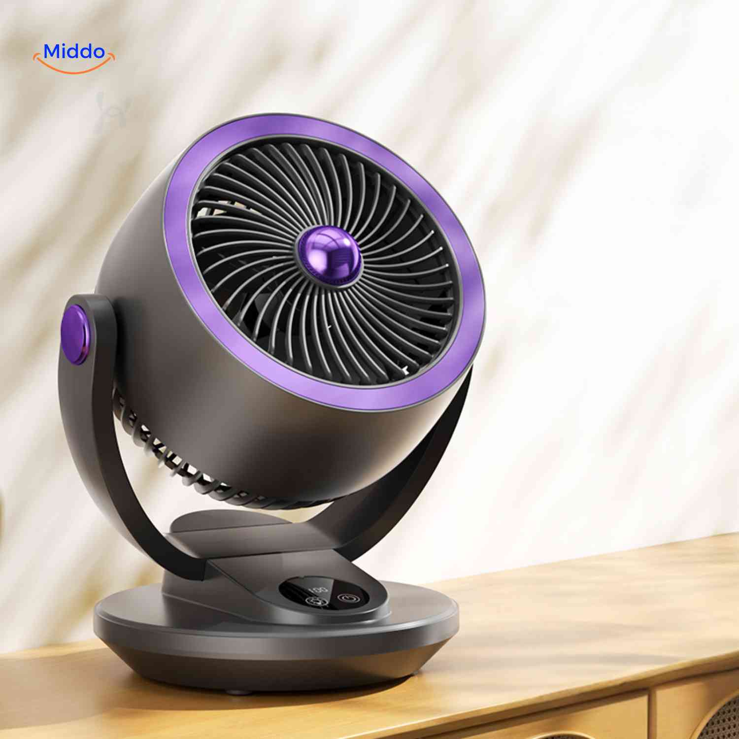 Airstream compact desk fan white ultra-quiet brushless motor 3-blade bedroom dorm cooling