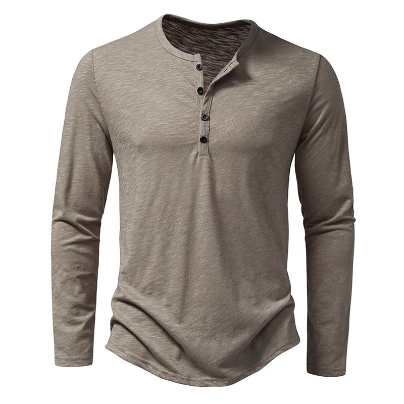 Craig men's Henley shirt soft comfortable fit casual sophisticated timeless style elegant silhouette