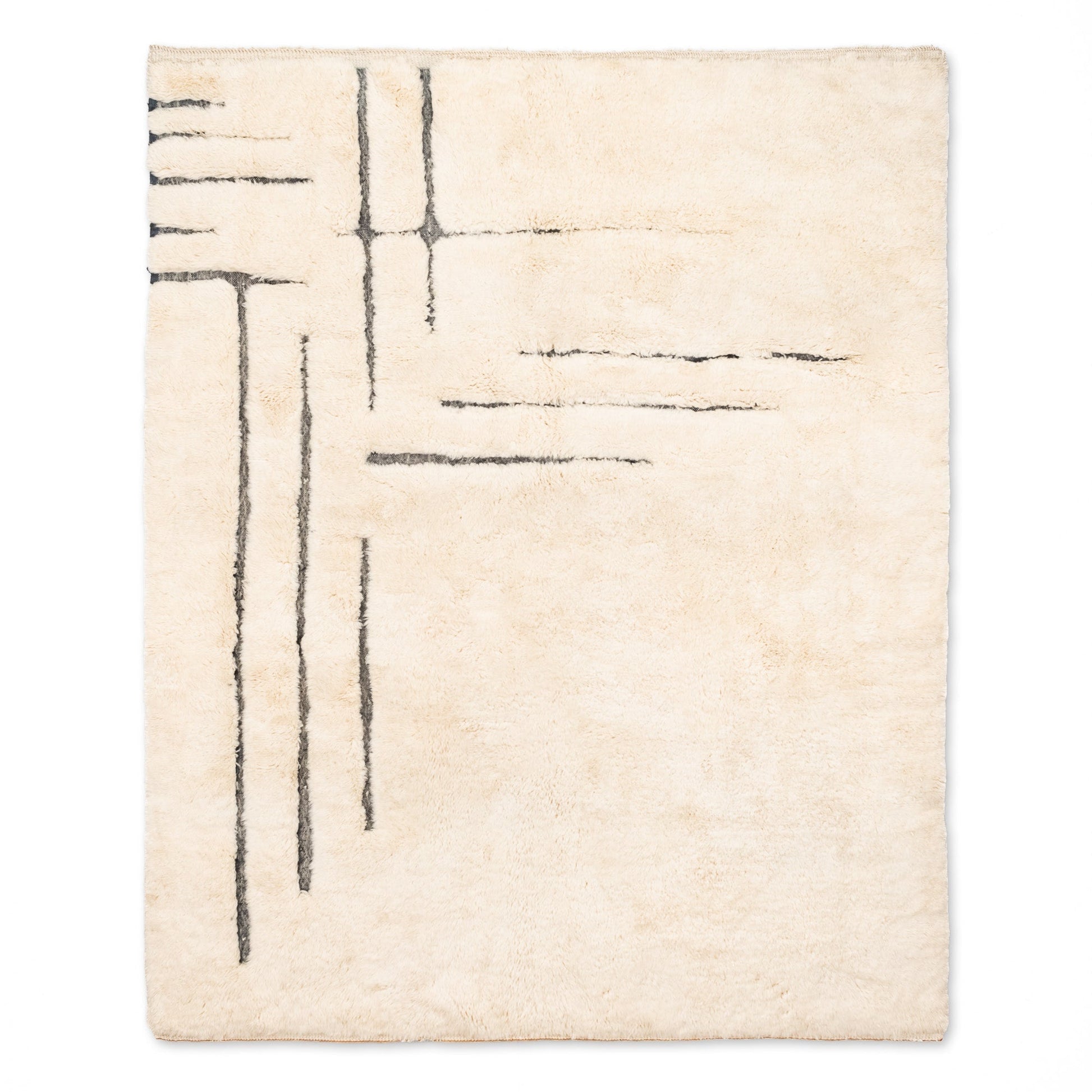 Whispered Lines - Luxury Shag Moroccan Rug - Urbann-Vibe