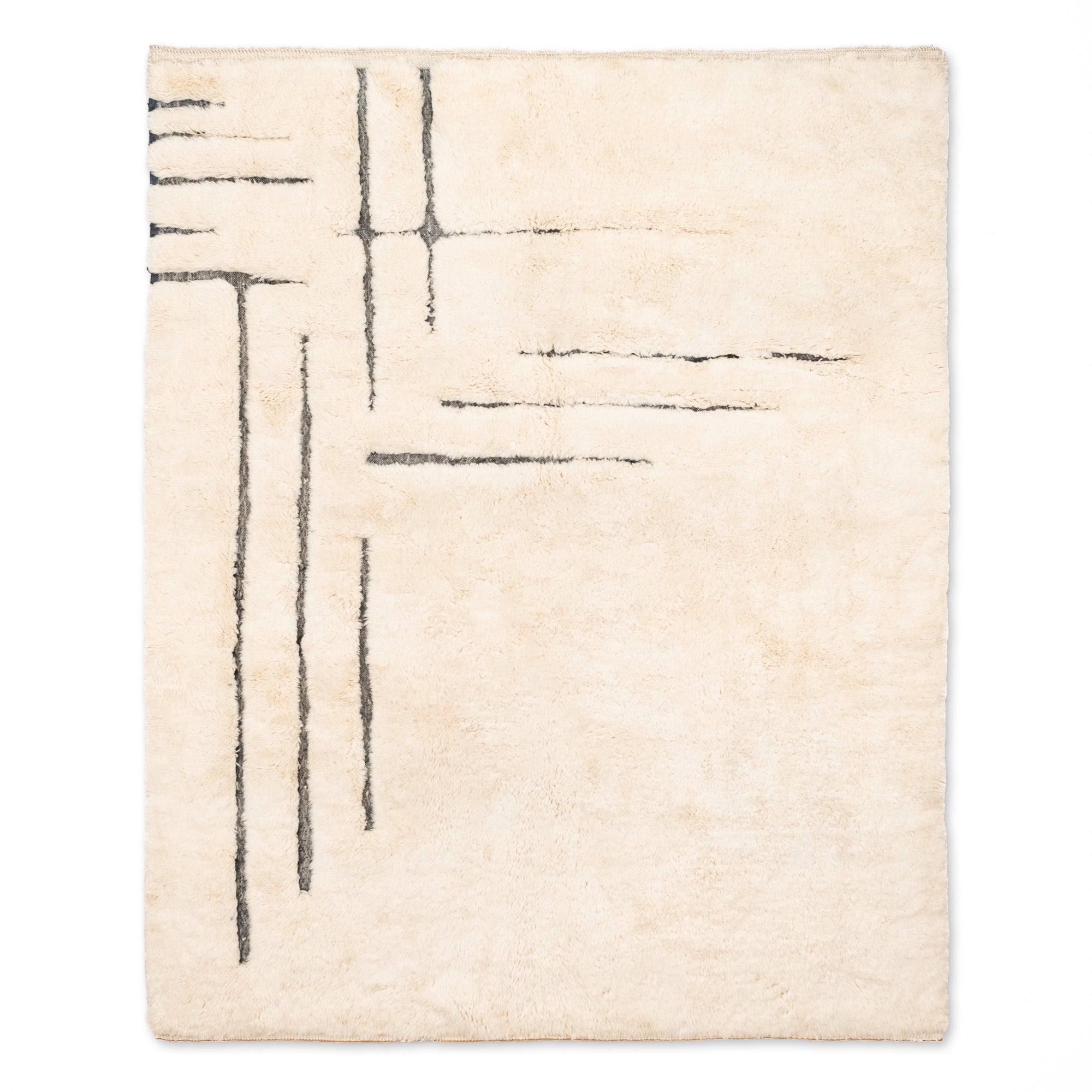 Whispered Lines - Luxury Shag Moroccan Rug - Urbann-Vibe