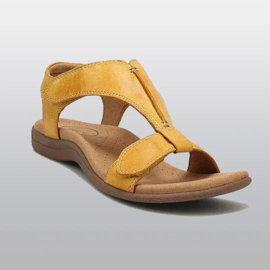 Niza orthopedic sandals beige cushioned footbed ergonomic support casual everyday comfort style