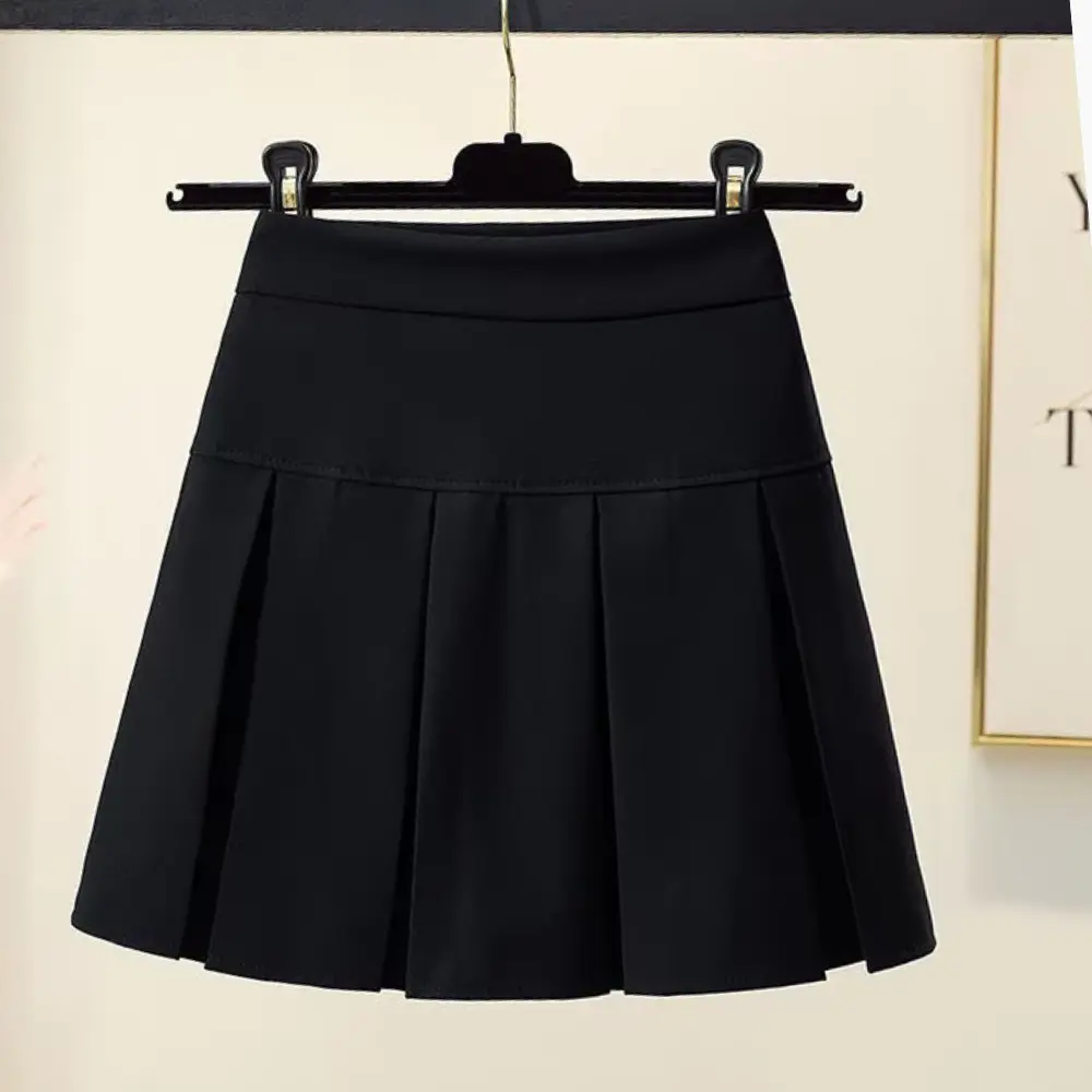 Women's high-waist pleated mini skirt vintage-inspired style soft fabric comfortable everyday wear