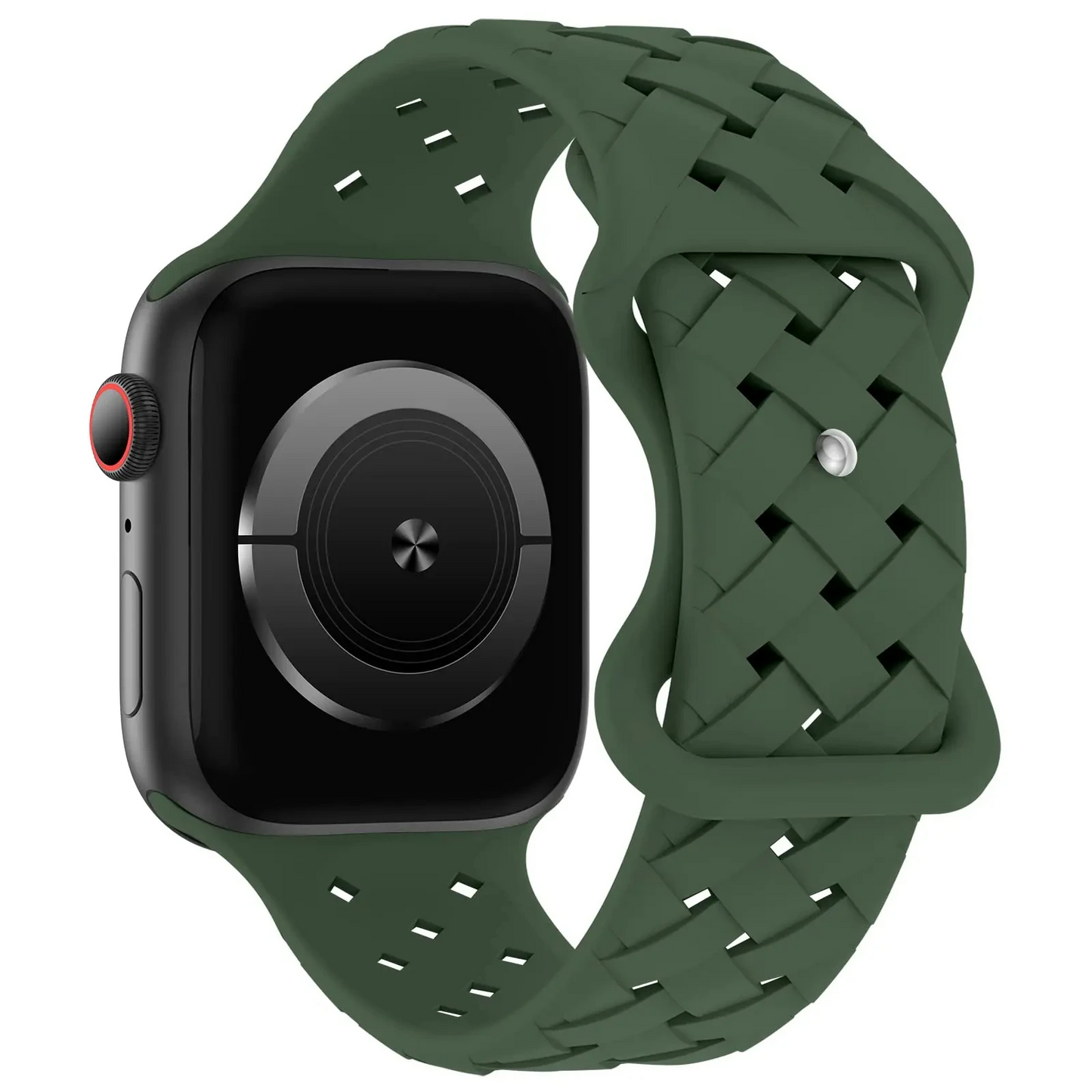 Apex braided silicone Apple Watch band lightweight breathable woven texture for active daily wear