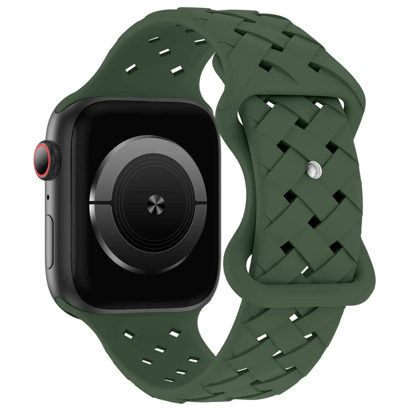 Apex braided silicone Apple Watch band lightweight breathable woven texture for active daily wear