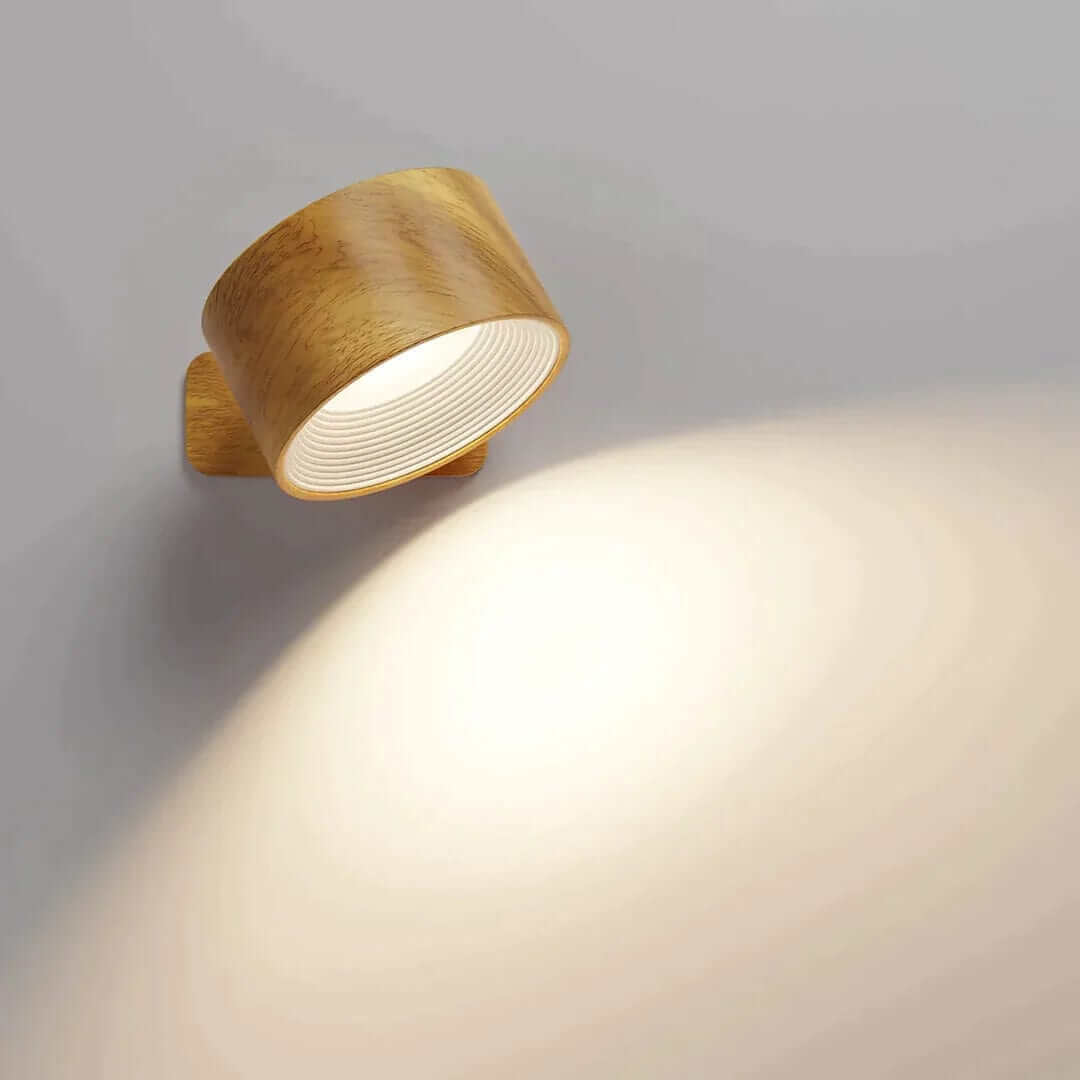 Minimalist cordless wall lamp matte finish warm ambient glow adjustable rechargeable modern home lighting