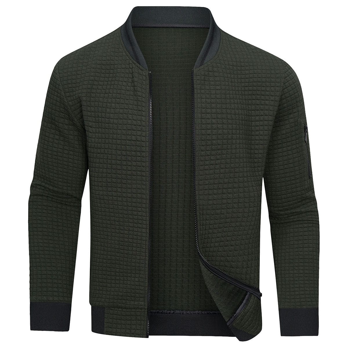 Men's navy zip vest slim fit with cozy inner lining, modern winter layering piece for everyday wear