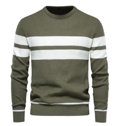 Women's striped knit sweater cozy jumper in multicolor sustainable quality everyday wear