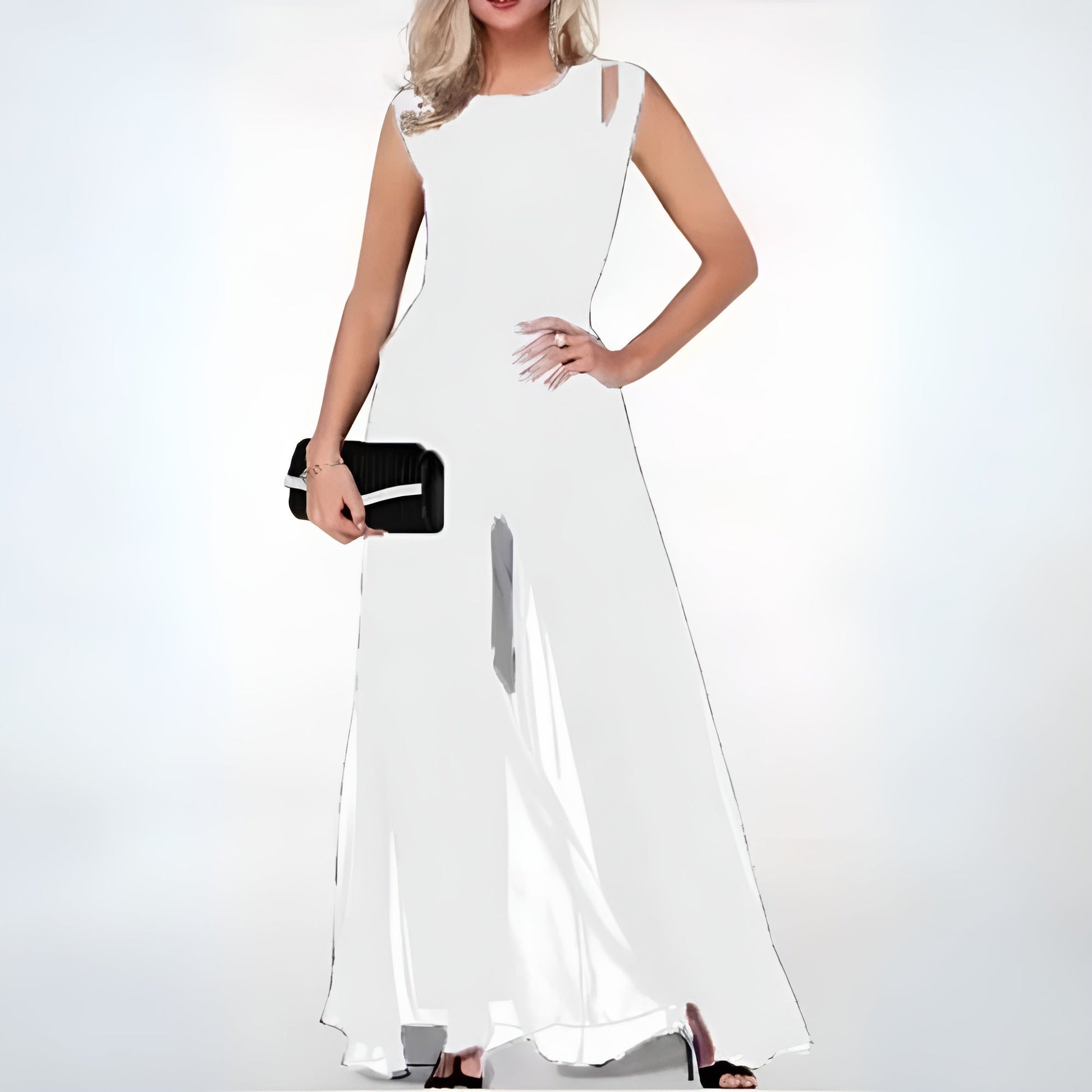Women's elegant linen jumpsuit breathable natural drape perfect for summer weddings and garden parties