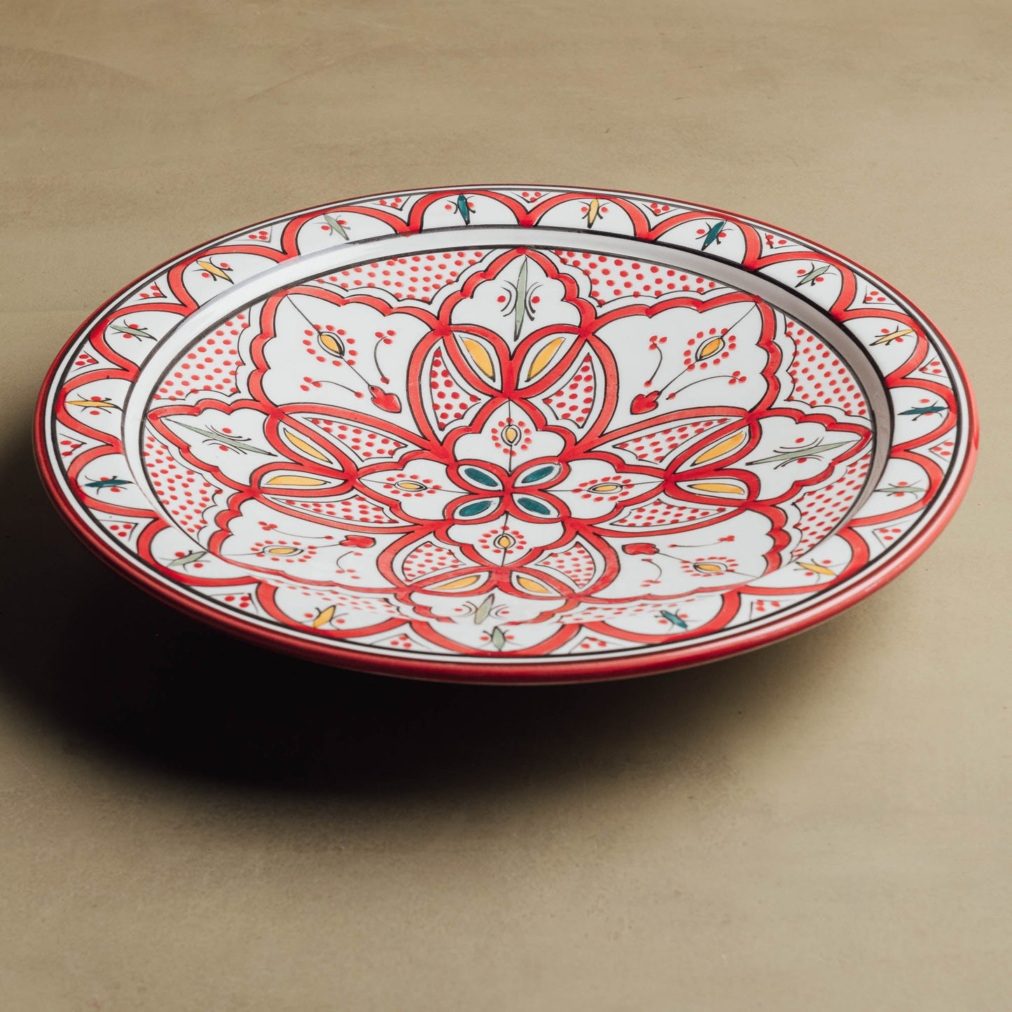 Berber Essence Red Salad Plate - Moroccan Dinnerware - Urbann-Vibe