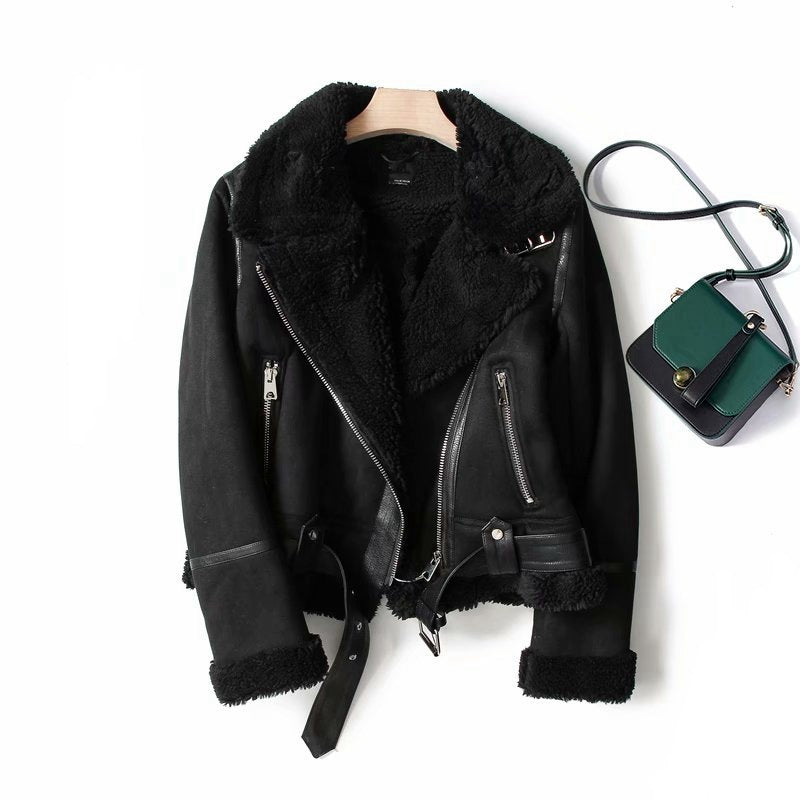 Women's short lined jacket Delphine in chic structured silhouette with cozy interior lining for winter