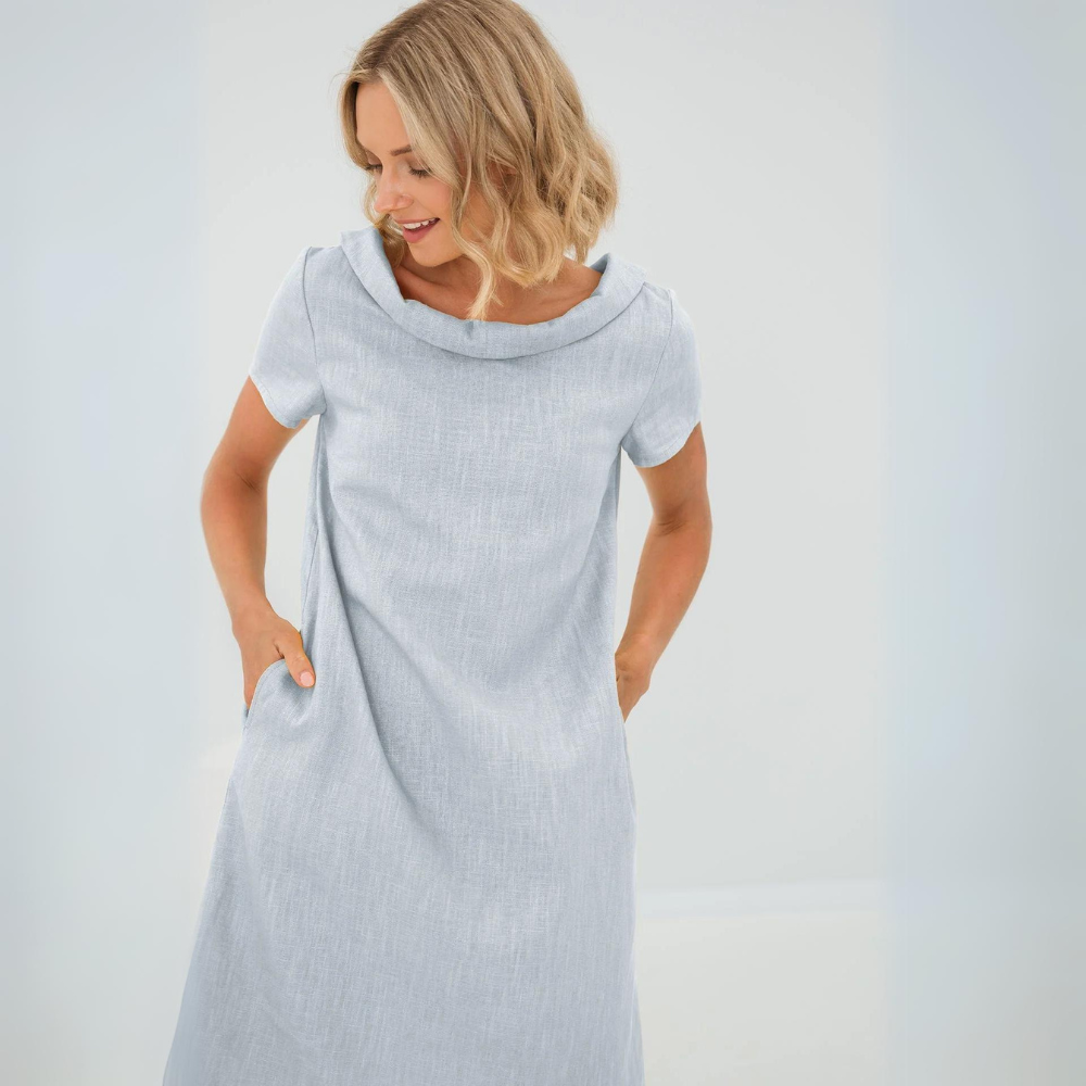 Katia women's elegant summer dress lightweight breathable fabric timeless silhouette-flattering style