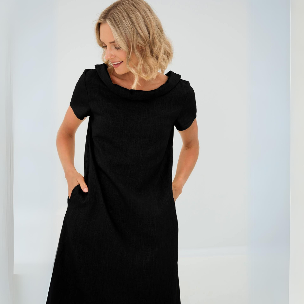 Katia women's elegant summer dress lightweight breathable fabric flattering silhouette timeless style