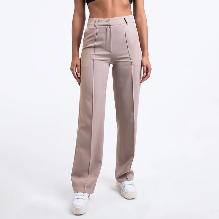 Women's high-waisted wide leg suit pants with pockets, elegant office-to-party style by Nordic Flair