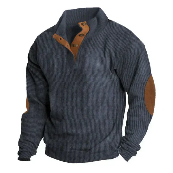 Men's patchwork hoodie jacket stand collar modern urban fit casual outerwear multicolor streetwear