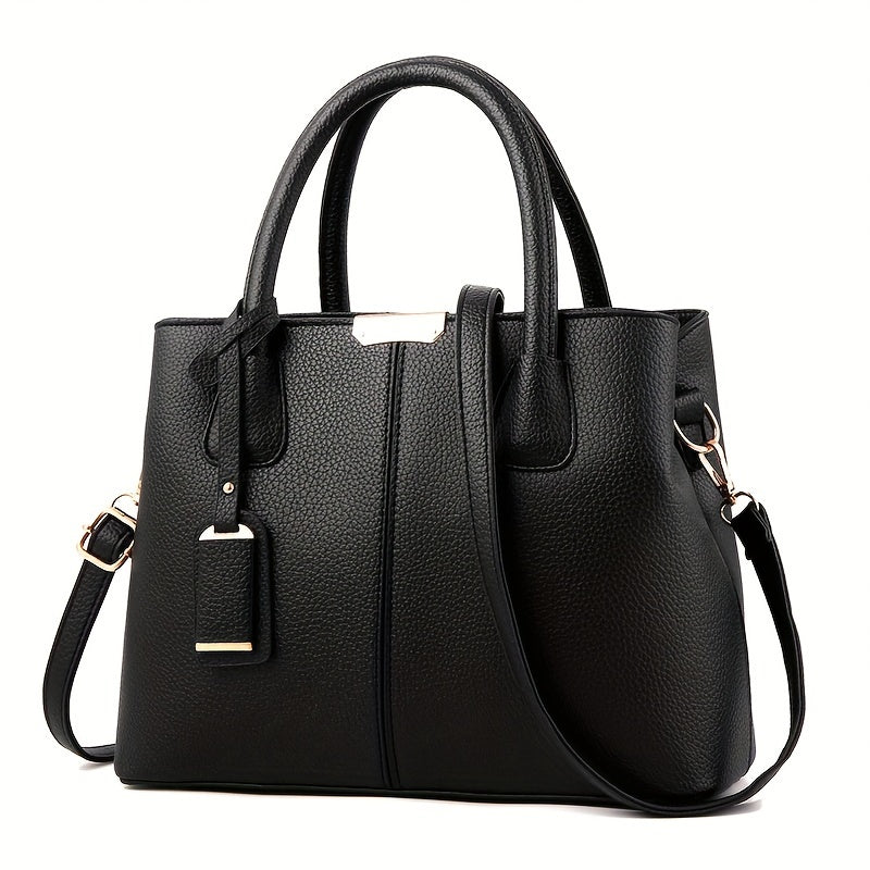 Anna spacious vegan leather handbag women high-capacity structured tote eco-friendly everyday use