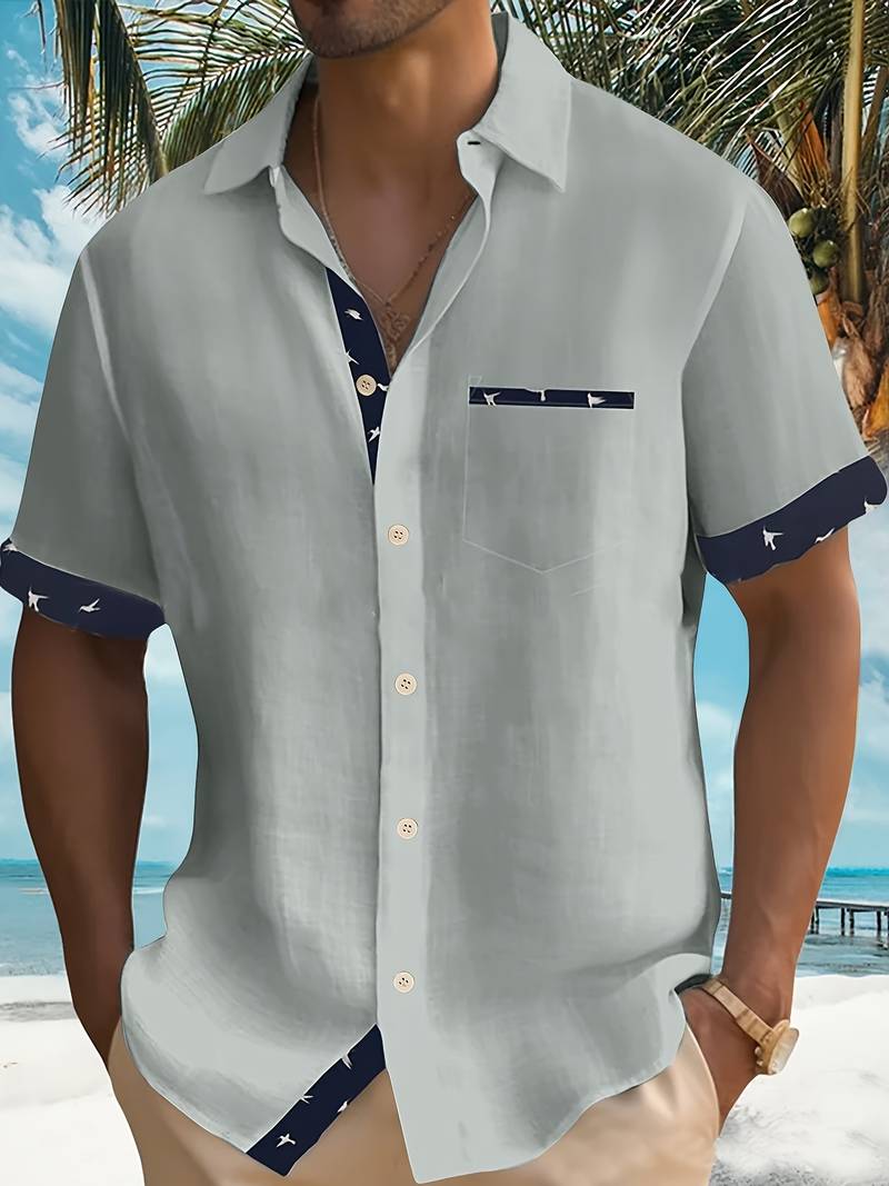 Men's casual button-up shirt classic fit versatile everyday essential with timeless silhouette
