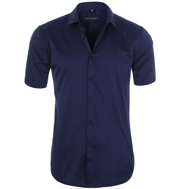Men's breathable wrinkle-resistant short sleeve shirt, lightweight stretch fabric for all-day comfort