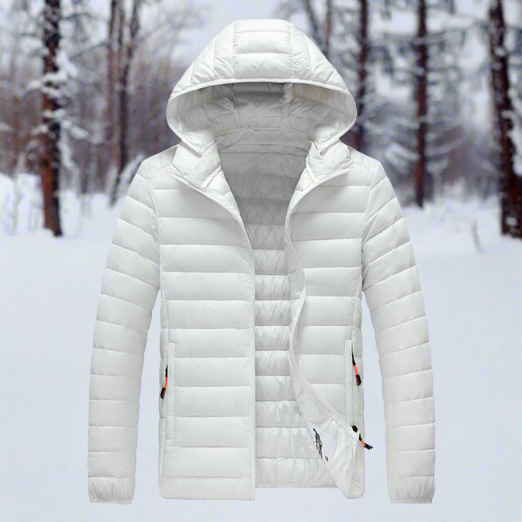Men's loose-fit waterproof jacket lightweight durable autumn rain gear in neutral casual style
