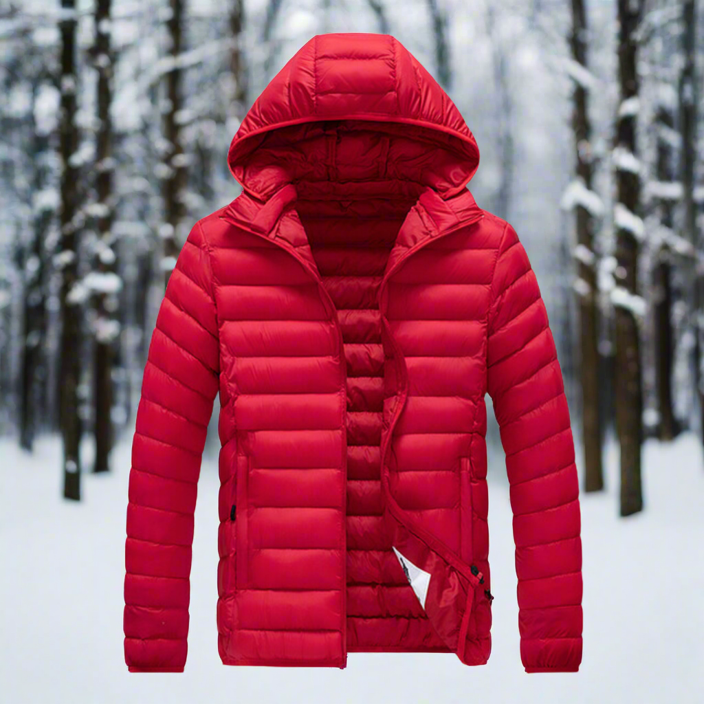 Men's loose-fit lightweight waterproof jacket autumn rain gear with clean casual silhouette