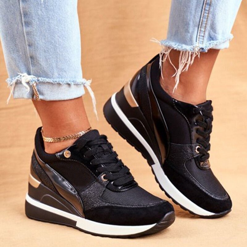 Urbann-Vibe Nordic Flair women's platform sneakers with breathable mesh upper, modern casual style