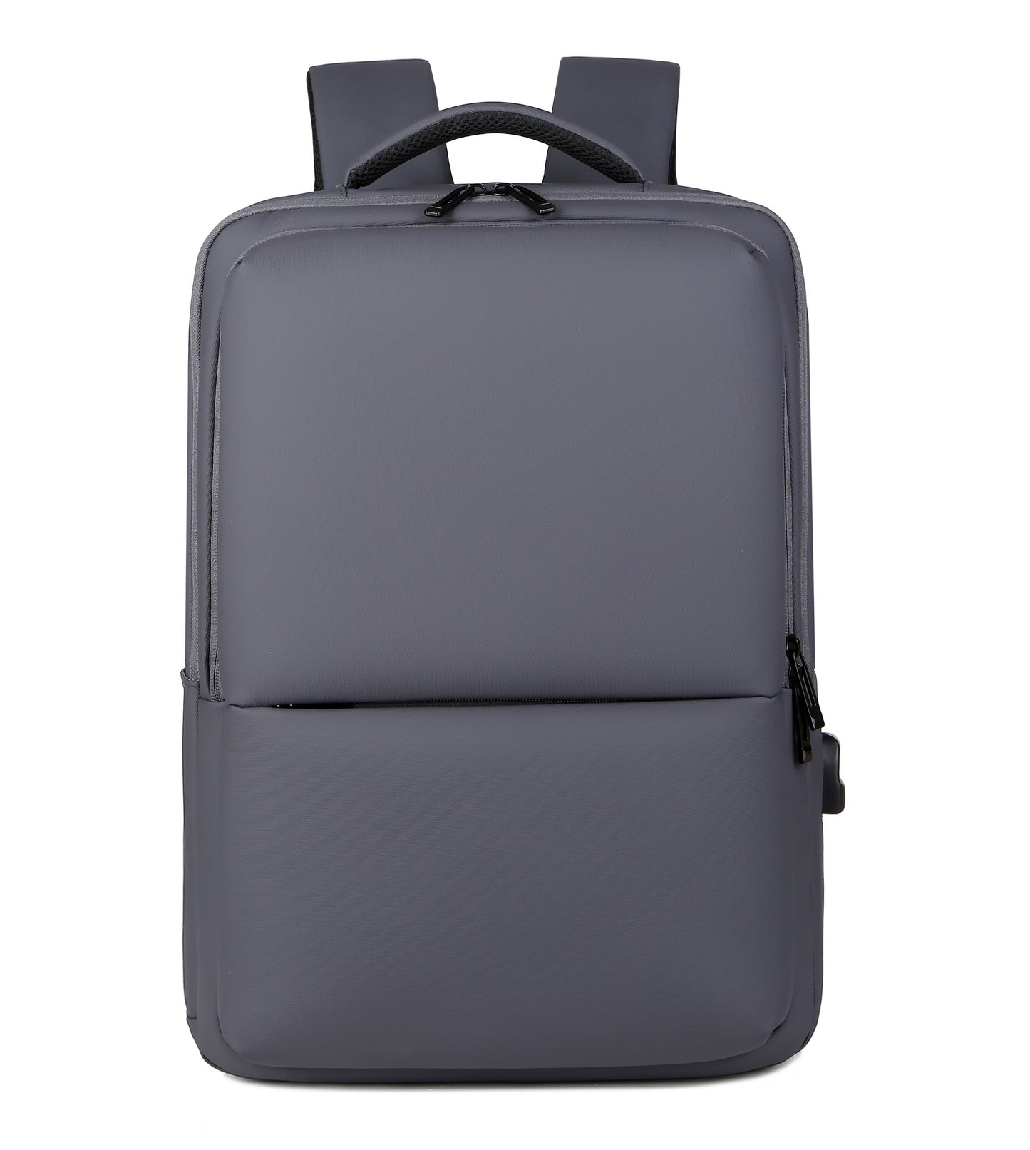 Sleek waterproof black laptop backpack for professionals, durable urban travel design with refined silhouette