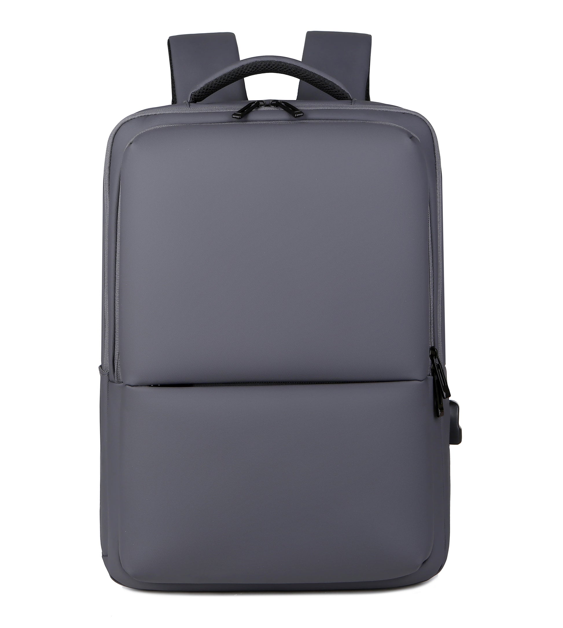 Sleek waterproof black laptop backpack for professionals, durable urban travel design with refined silhouette