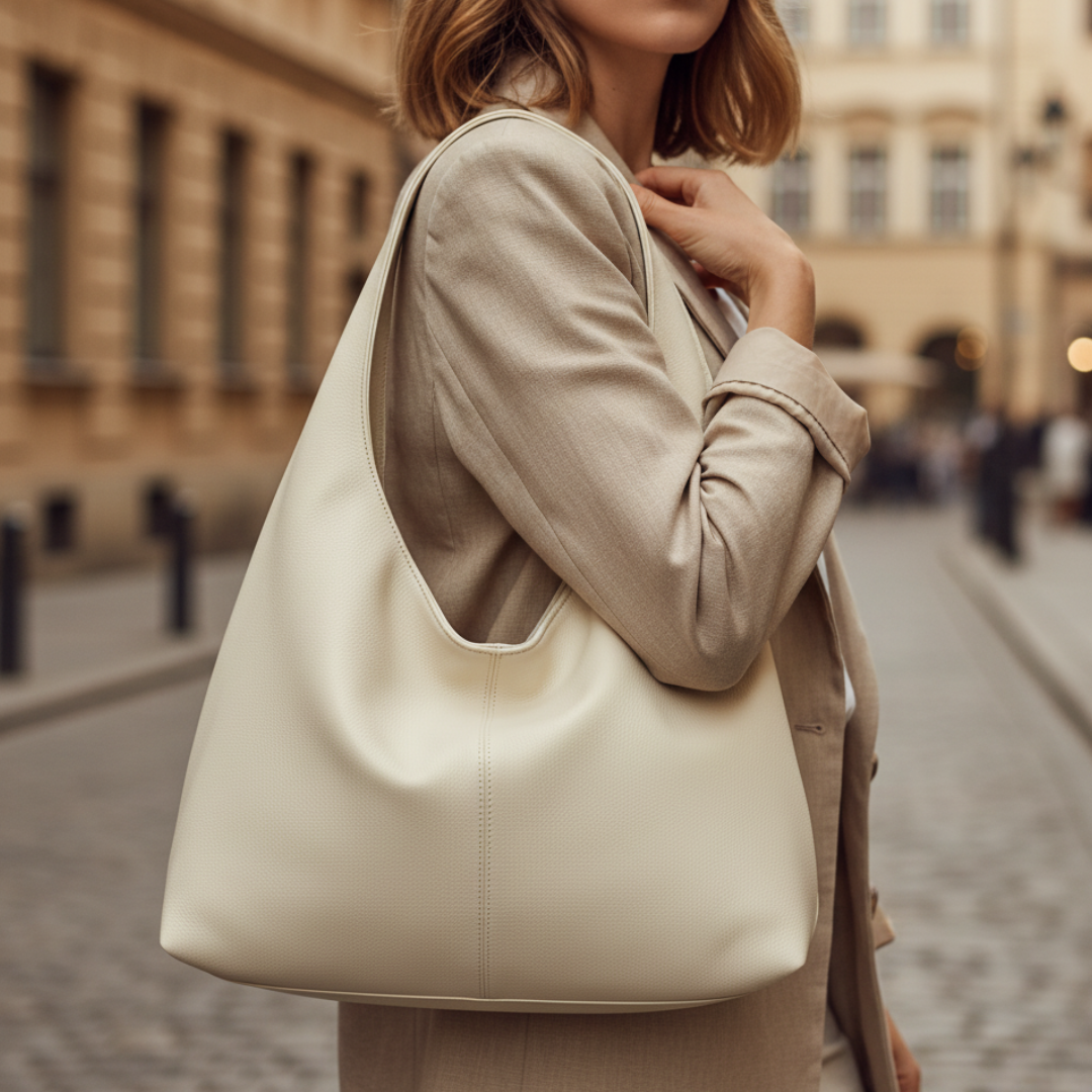 Women's large hobo shoulder bag synthetic leather spacious everyday carry soft durable silhouette