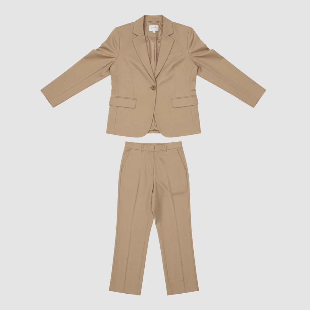 Custom-made women's two-piece suit elegant tailored jacket and trousers professional formal wear