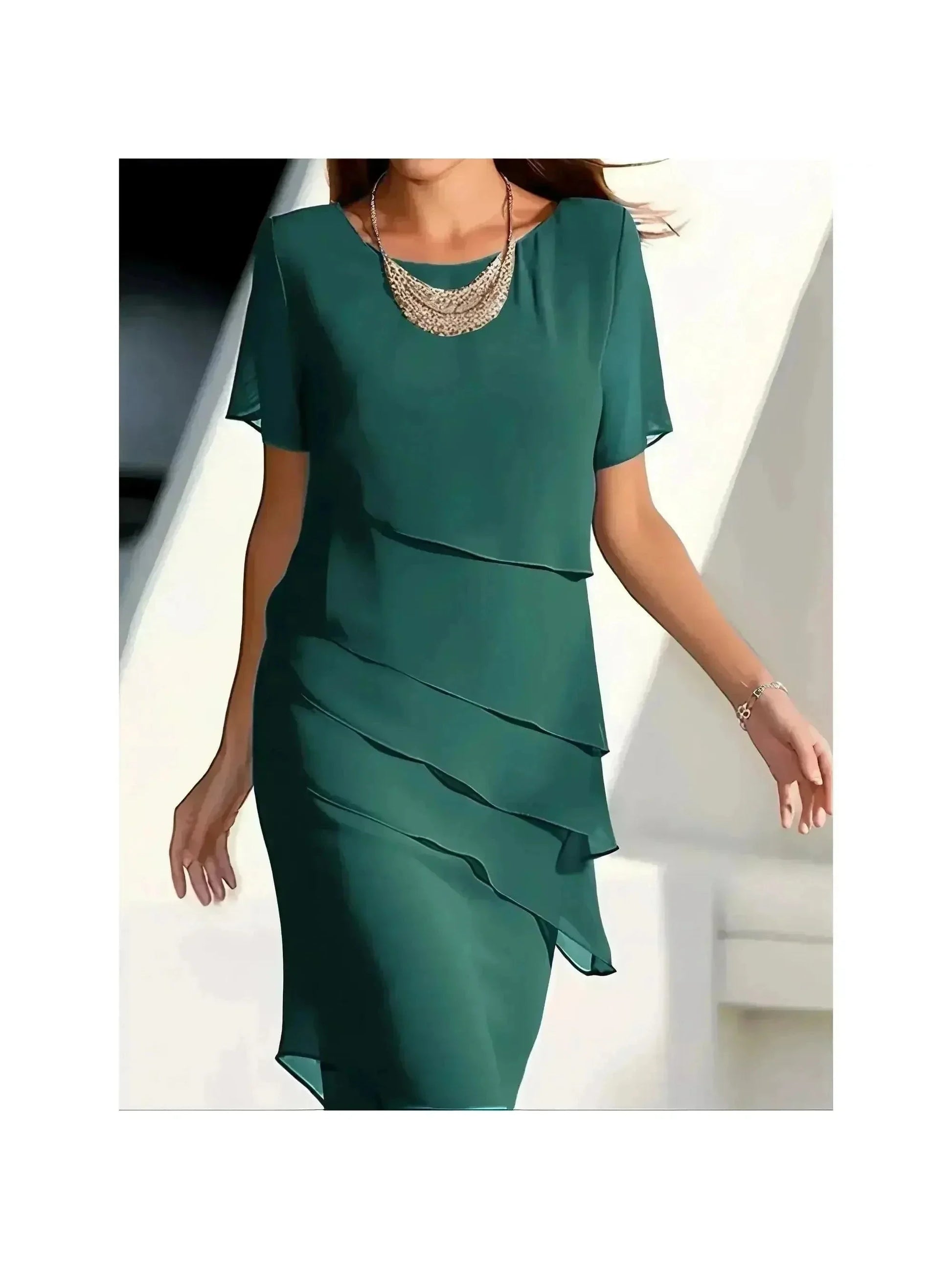 Women's Becci elegant layered dress tummy-flattering silhouette in versatile style for any occasion