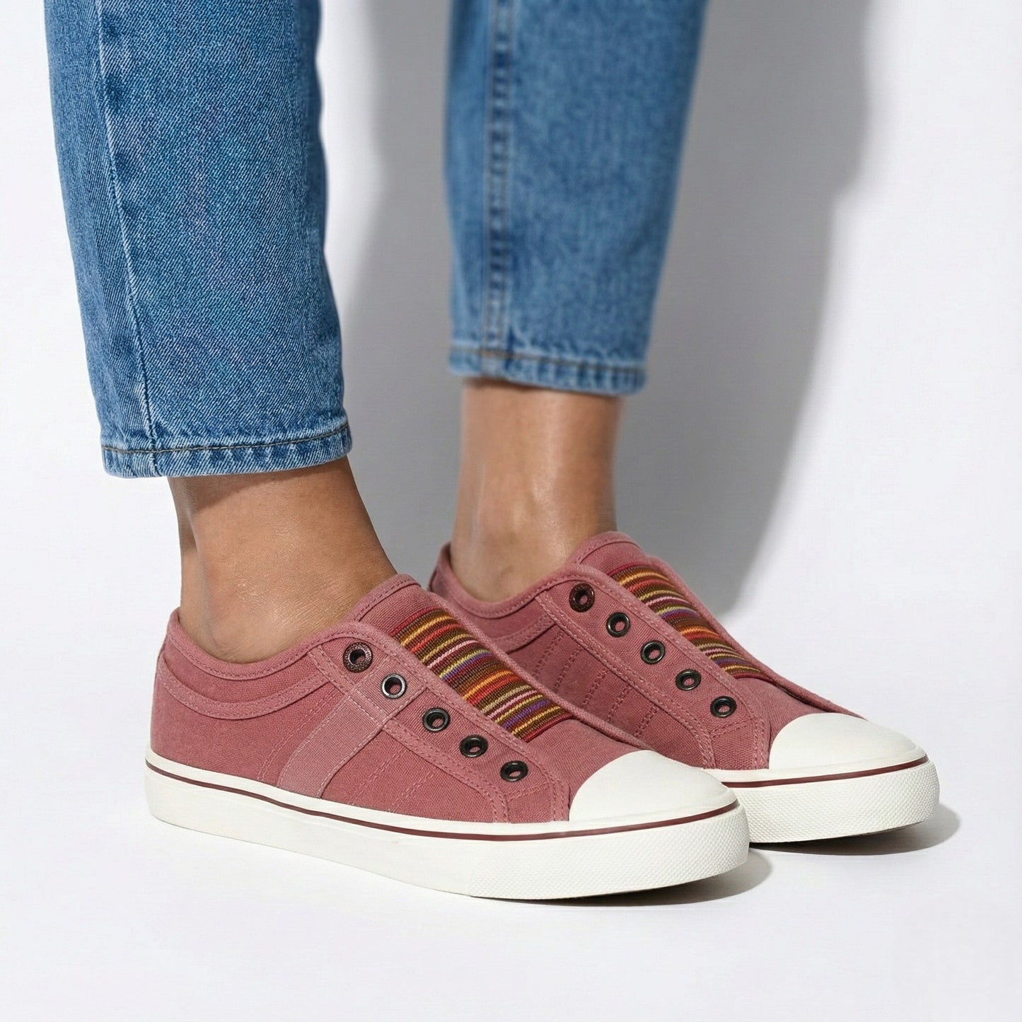 Bethany women's canvas slip-on sneakers round toe laceless design for all-day comfort casual wear
