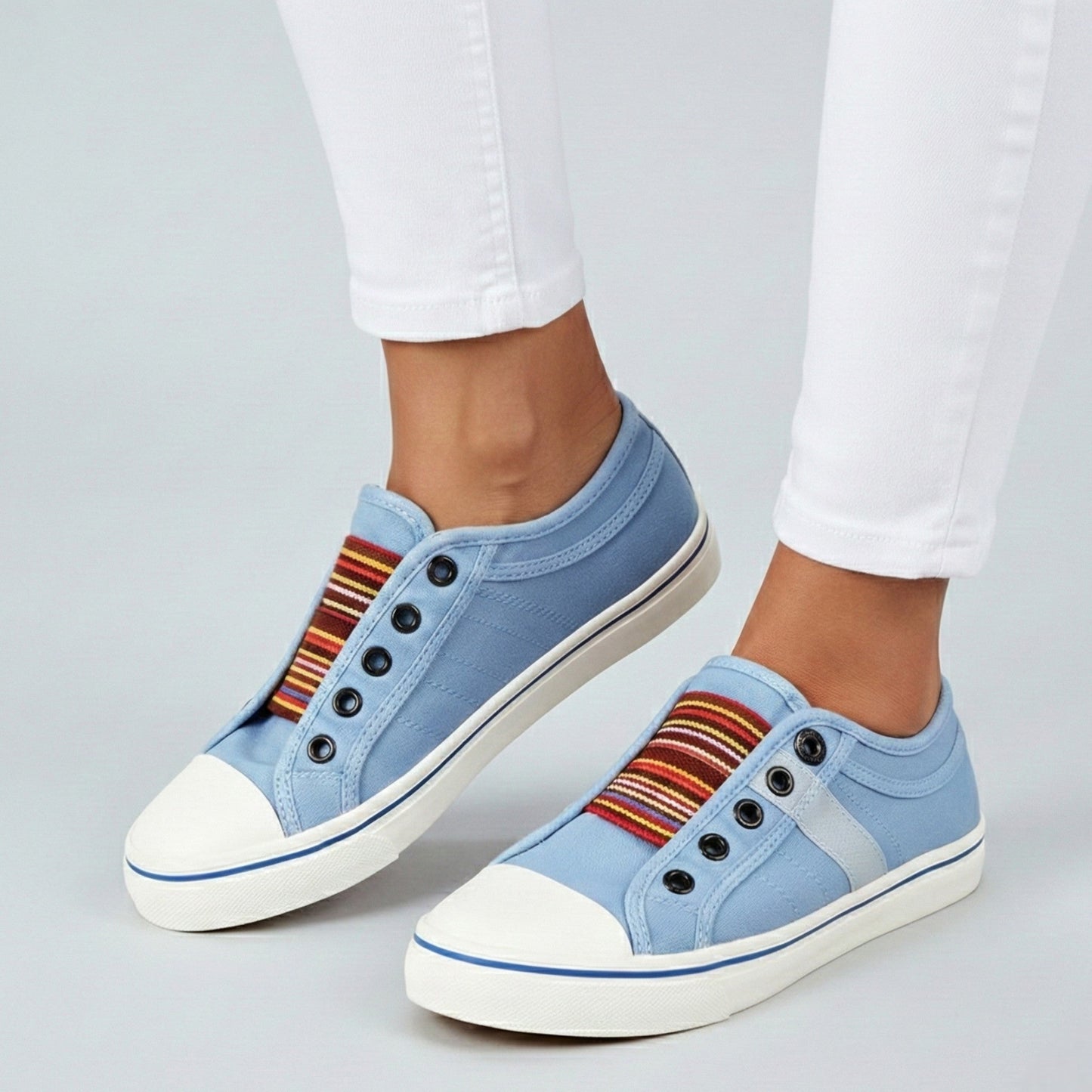 Bethany women's canvas slip-on sneakers round toe laceless design for all-day comfort casual wear