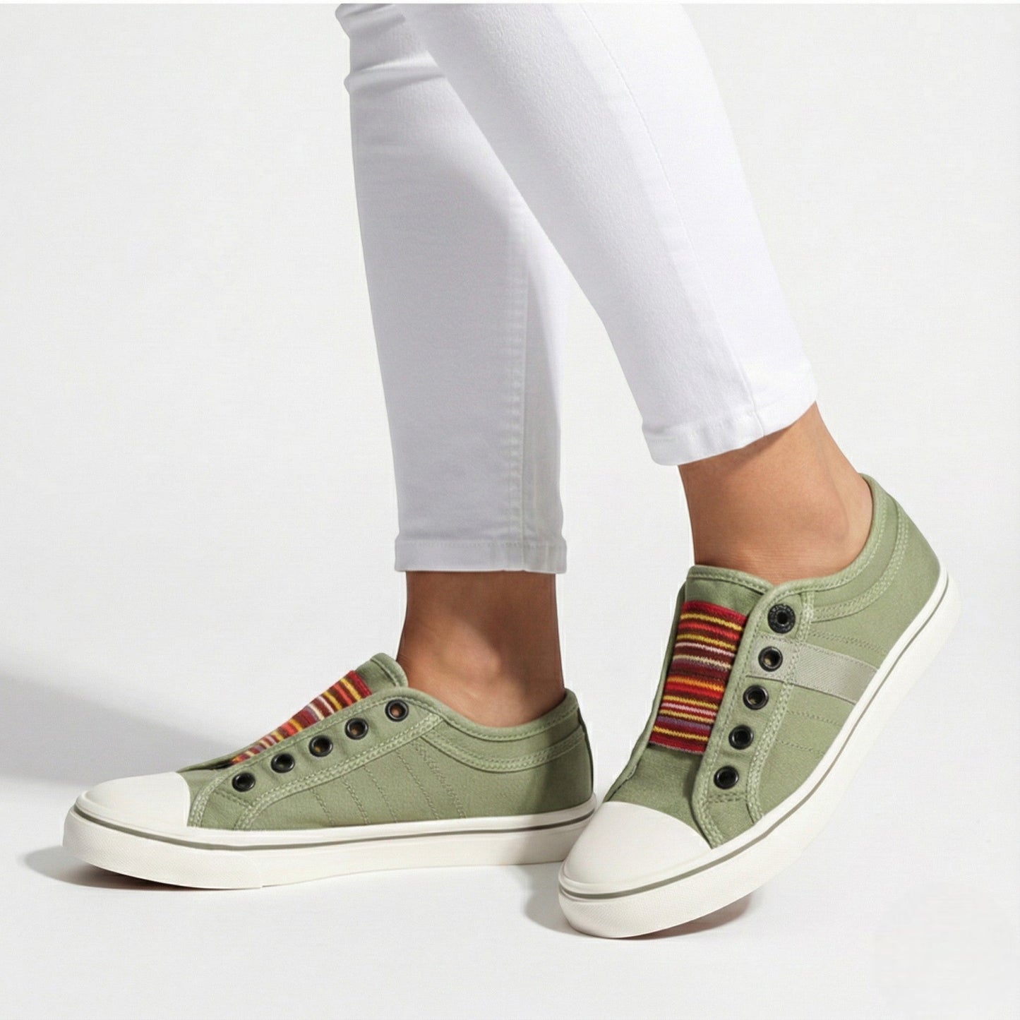 Bethany women's canvas slip-on sneakers round toe laceless design for all-day comfort casual wear