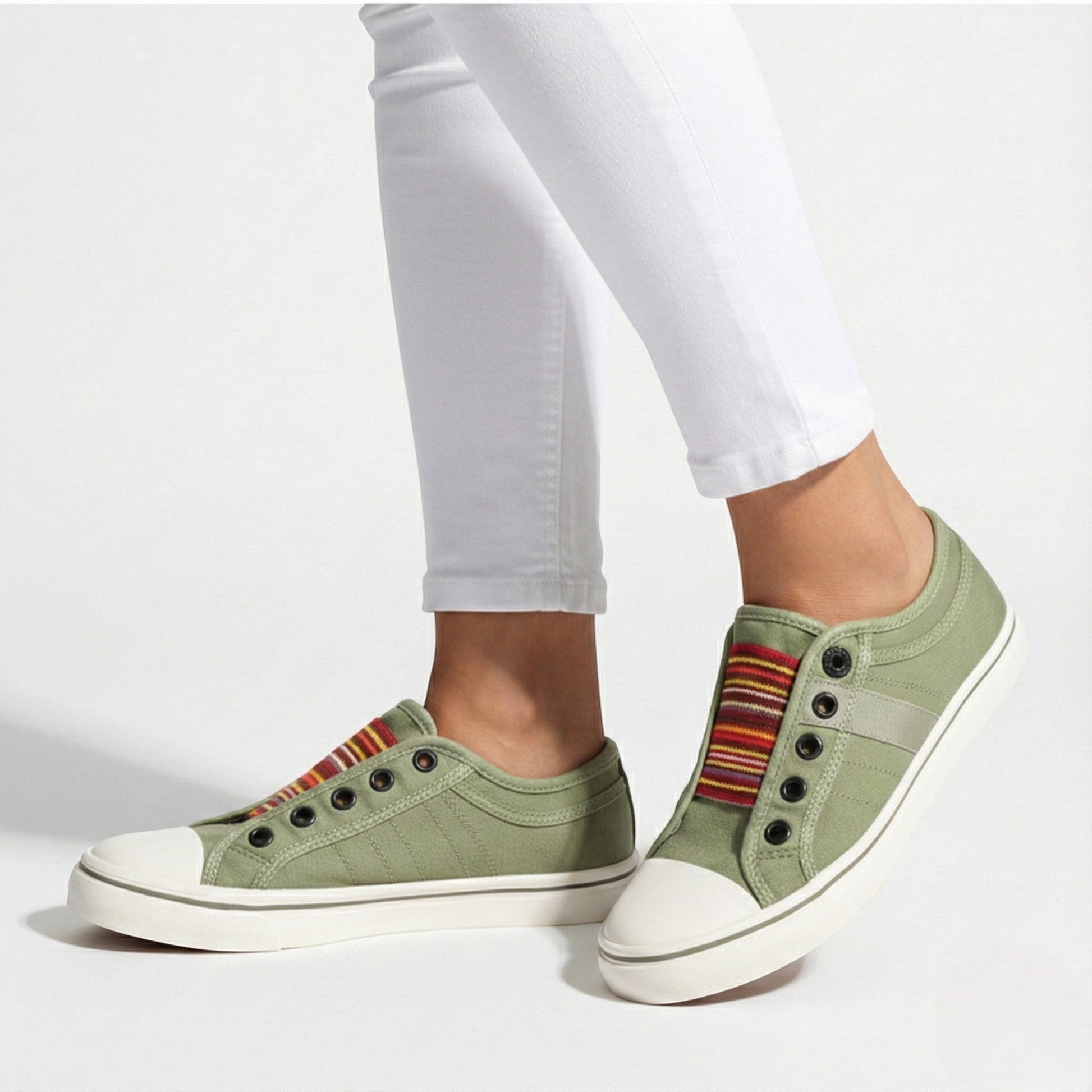 Bethany women's canvas slip-on sneakers round toe laceless design for all-day comfort casual wear