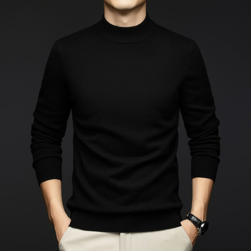 Men's slim fit pullover sweater soft cotton ribbed crew neck casual everyday style