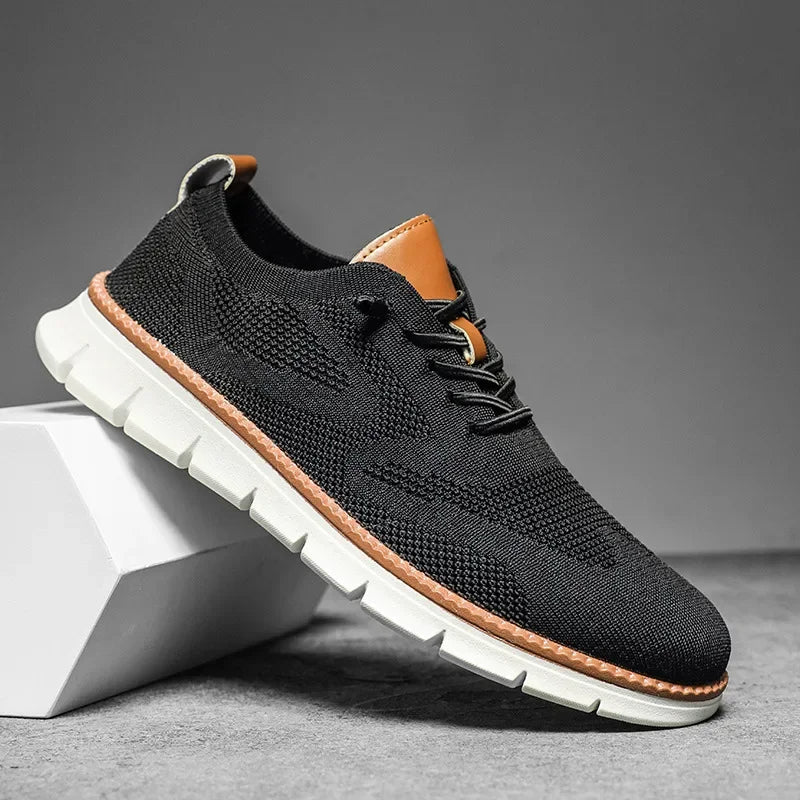 Evan men's lightweight knit walking shoes breathable flexible sole everyday casual comfort support