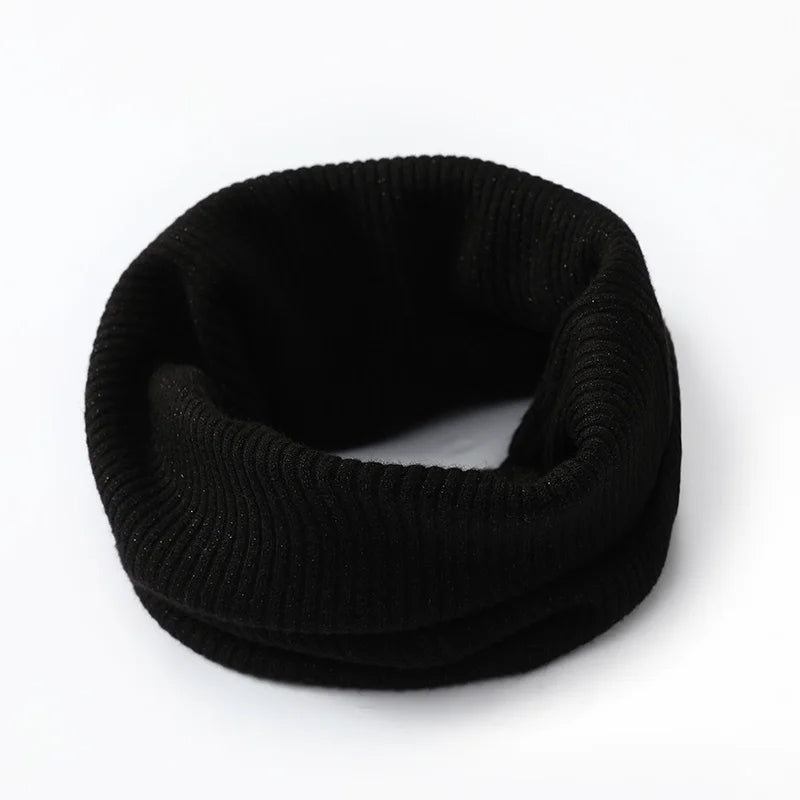 Women's ribbed wool neck warmer close fit design cozy soft texture elegant cold weather accessory