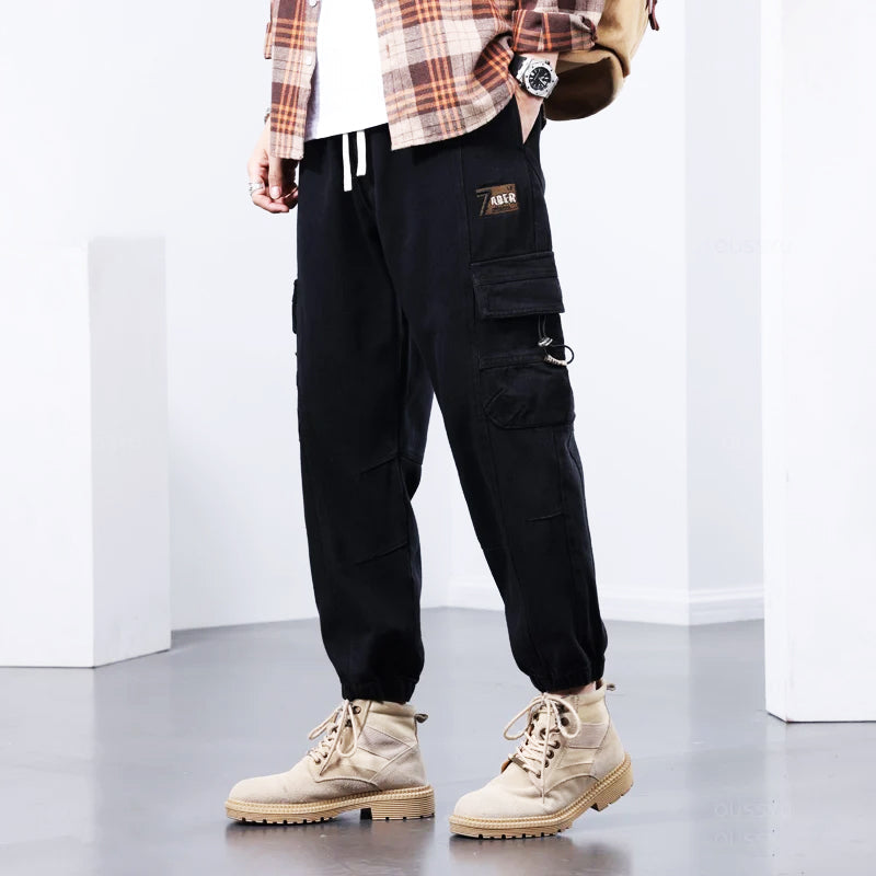 Kellan cargo pants premium cotton relaxed fit workwear style with multi-pocket design XS to 4XL